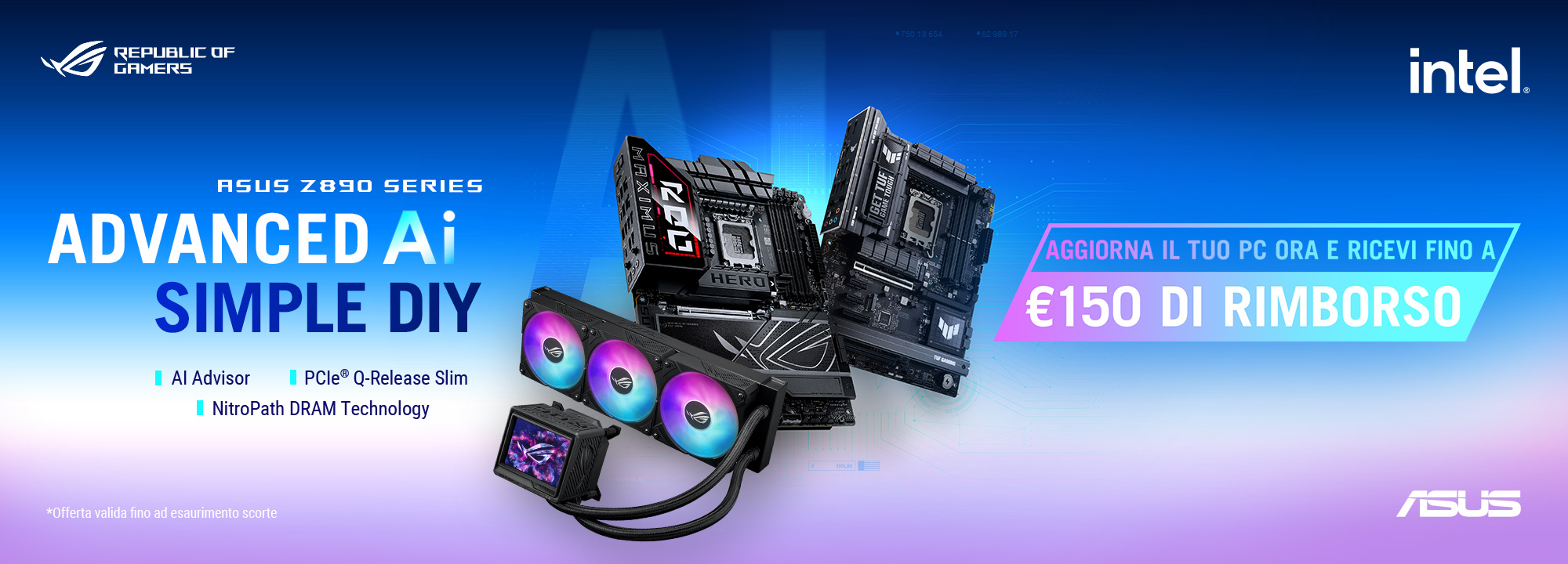 ASUS Z890 motherboard lineup banner